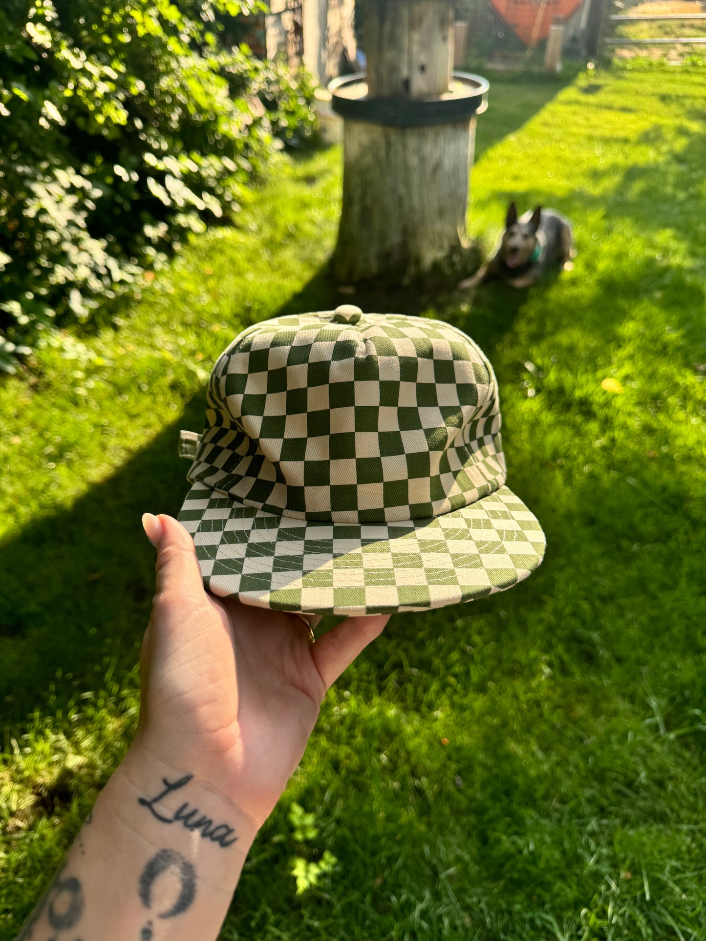 CheckerBoard Flat Brim Hat