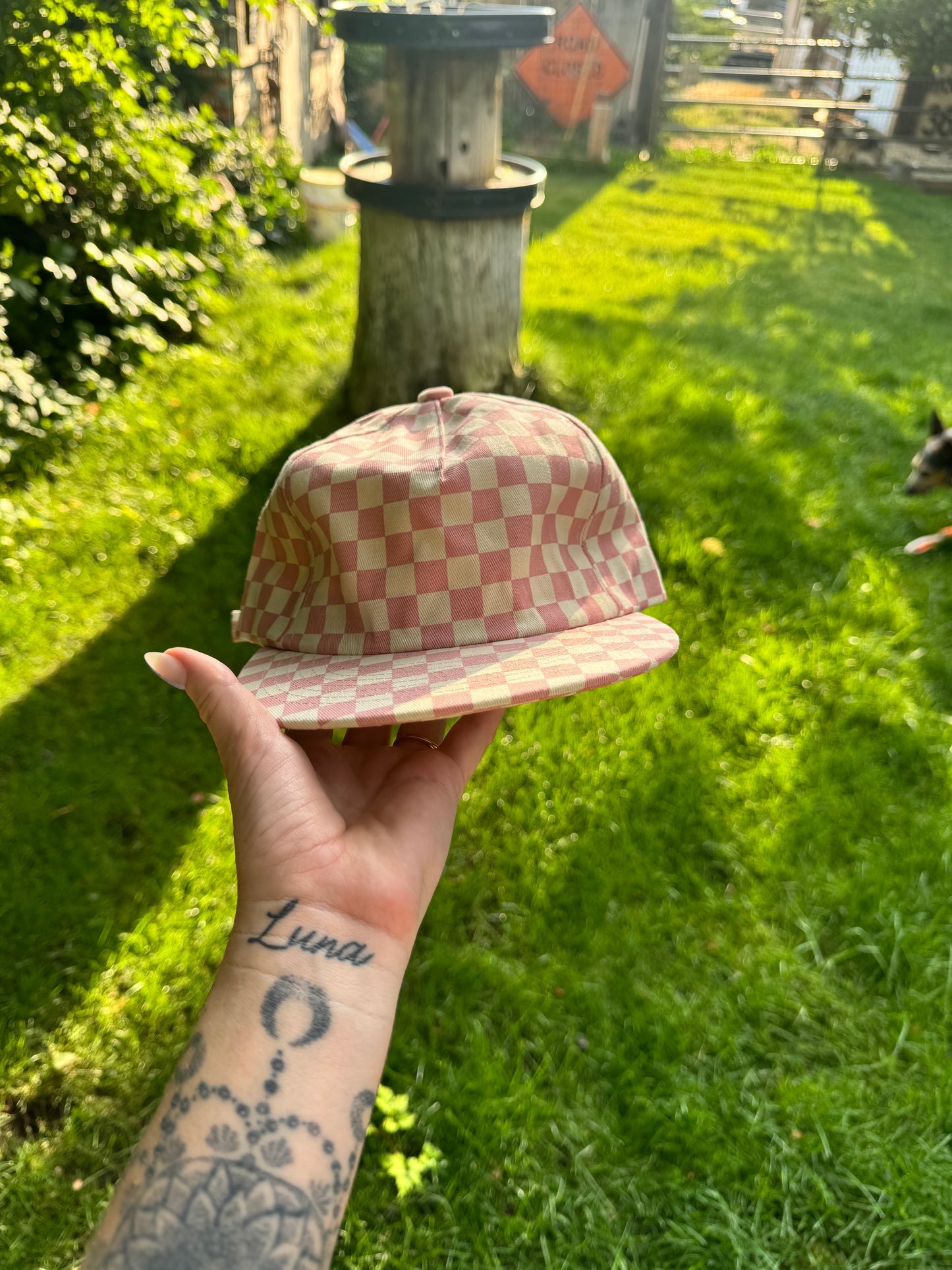 CheckerBoard Flat Brim Hat