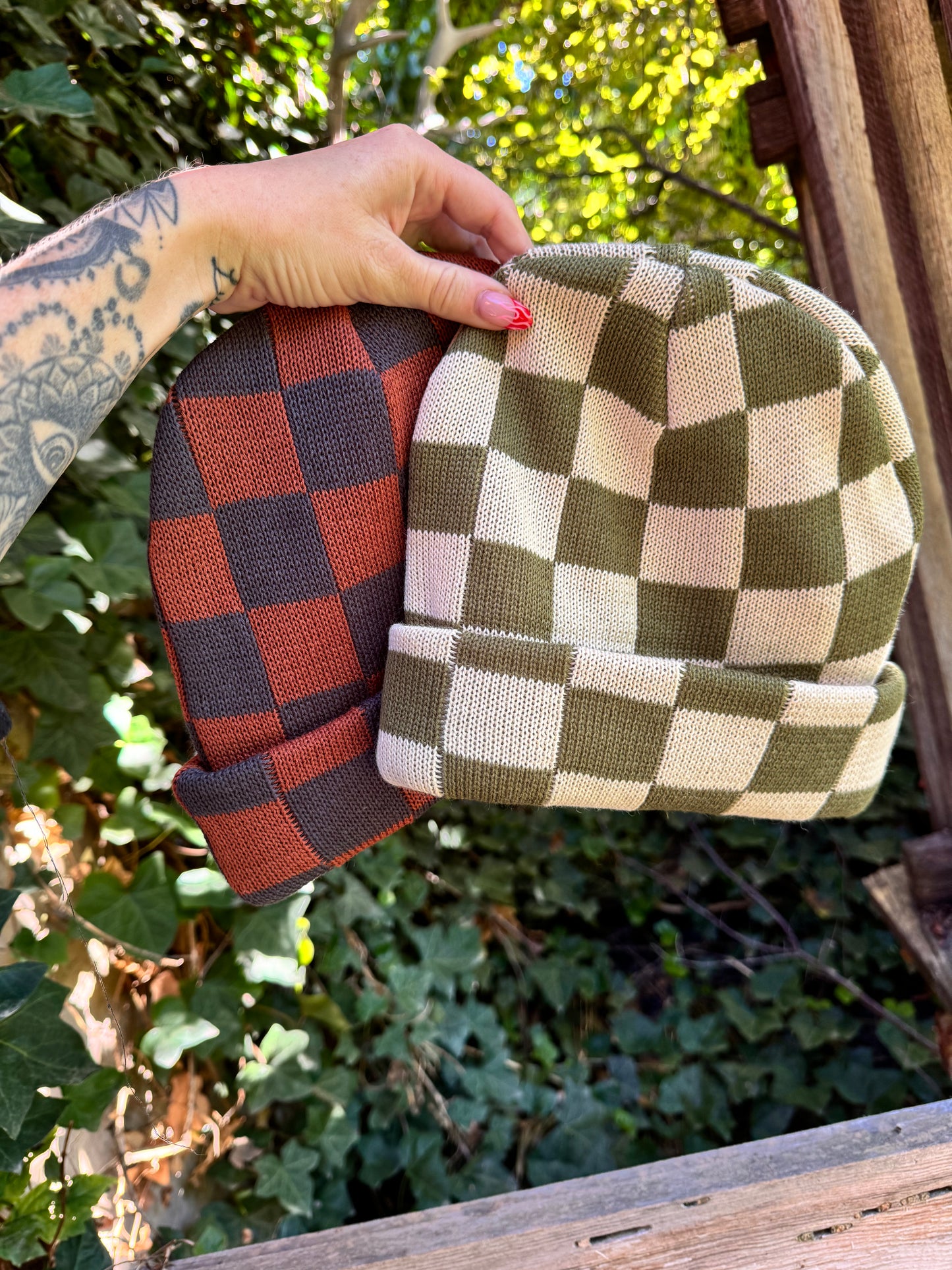 Checkerboard Beanie