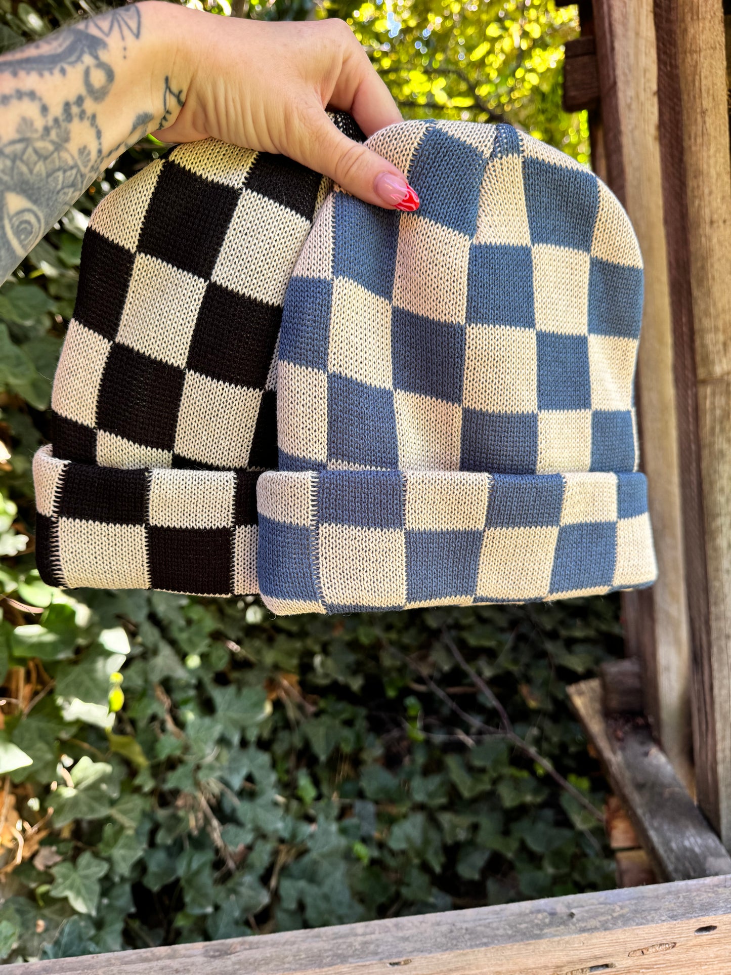 Checkerboard Beanie